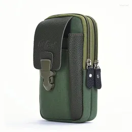 Waist Bags Male Casual Zipper Men Small Solid Colour Card Holder 4 Inch Phone Packs Belt Fanny Purse