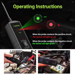 Topdiag P55 Automotive Electrical Circuit Tester Car Power Probe 12V 24V Test Light Polarity Pen Auto Diagnostic Tool