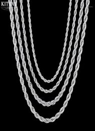 Kiteal High Quality Gold Plating Rope Chain Stainless Steel Necklace For Women Men Fashion 3mm 5mm 6mm 50cm 60cm Jewellery Gift Chai1038670