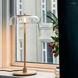 Table Lamps Modern Concise Bedside Glass Led Lamp Fashion Italy Designer Bowl Living Room Study El Lights