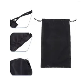 Storage Bags 6 Pcs Bag Mesh Gifts Black String Wigs Carrying Toolkit Hair Bundles Satin Drawstring Travel