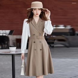 Casual Dresses 2024 Slim Fit And Professional Mid Length Long Sleeve Dress