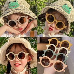 Trendy Round Children's Sunglasses Boys Girls Anti-UV Sun Shades Eyeglasses Vintage Baby Travel Outdoor Eyewear Party Decoration