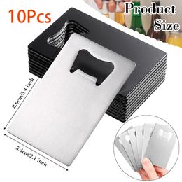 10Pcs Credit Card Bottle Opener Poker Groomsmen Wallet Stainless Steel Beer for and Pocket 240514