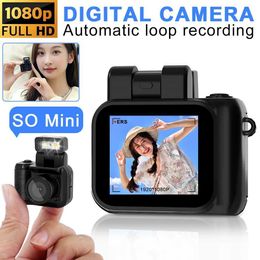 Sports Action Video Cameras HD1080P Mini Portable Camera Pocket Camera with LCD Screen Digital Camera Flash Video Recorder Student Mini Camera J240514