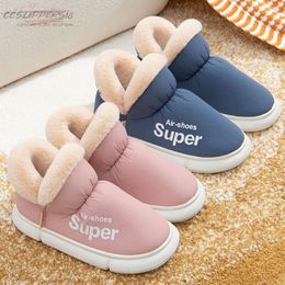Slippers Winter Home Waterproof Women Men Furry Shoes Couples Thick Platform Slides Warm Plush Non Slip Outdoor Cotton Boots