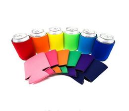 Solid Colour Neoprene Foldable Stubby Holders Beer Cooler Bags For Wine Food Cans Cover Kitchen Tools GD434542981