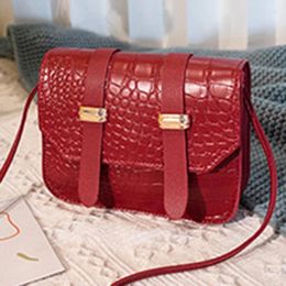 Shoulder Bags 2024 Fashion Women Crocodile Pattern Bag Mini PU Crossbody Adjustable Buckle Female Cellphone Handbags Purse