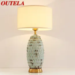 Table Lamps OUTELA Modern Ceramic Light LED Creative Fashionable Bedside Desk Lamp For Home Living Room Bedroom El Decor