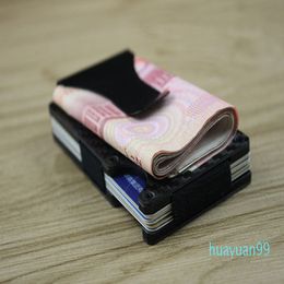 New- Money Clip Aluminium Mini Purse Handbag Credit Card Holders Business Slim Wholesale Smail Traver Travel Wallet 255C