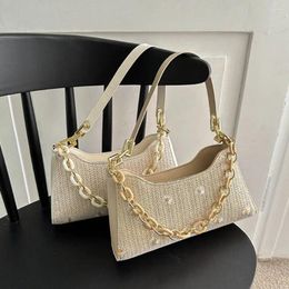 Shoulder Bags Rattan Straw Bag Cute Woven Large Capacity Handmade Braid Tote Women Girls