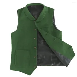 Men's Vests Vest Coffee Lapel Collar Male Gentleman Business Waistcoat Steampunk Clothing Plus Size For Men