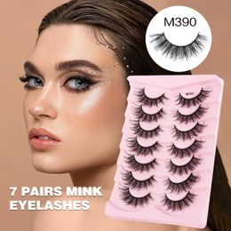 Europe and the United States new 7 pairs of false eyelashes natural thick 3D mink hair eye tail elongated eyelashes