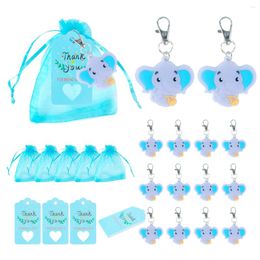 Party Favor 10/20/30pcs Baby Shower Gifts For Guest Elephant Keychain With Gift Bag Thank You Tags Gender Reveal Birthday Favors