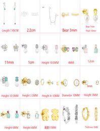 Fahmi 2022 New Style 100% 925 Sterling Silver cute Bear Trend Fashion Ladies Beauul Classic Earrings Jewelry Factory Direct Wholesale9800532