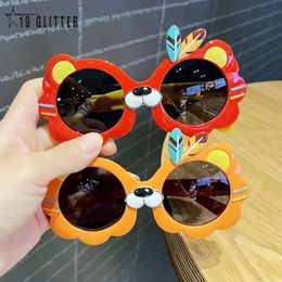Tiger Shaped Sunglasses Children Boys Girls Eye Protection Sunglassese Outdoor Cute Cartoon Eyewear for Kids UV400 L2405