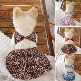 Dog Apparel Pet Bikini Extra Soft Exquisite Pattern Fastener Tape Bright Colour Breathable Print Swimsuit Dress Supplies