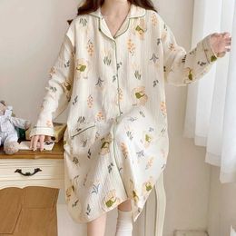 Sleep Lounge 100% pure cotton double height maternity pajamas for spring and summer suitable for maternity terraces d240516
