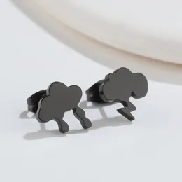 Stud Earrings Shuangshuo Trendy Rainy For Women Stainless Steel Creative Asymmetrical Ear Studs Gift Daily Jewelry