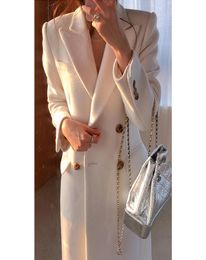 Heydress Winter Women Solid Slim Elegant Wool Coat Office Lady White Streetwear Female Thick Warm Double Breasted Outerwear 2104263149396