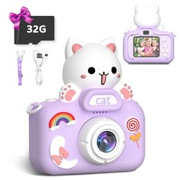 Childrens camera Digital for boys and girls Toddler Camera Christmas Birthday Gift 32GB SD card Video recorder 1080P HD 240509