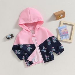 Jackets Toddler Kid Girl Zipper Jacket Baby Casual Bird Print Long Sleeve Hoodie For Infant Spring Fall Outwear Children Coats