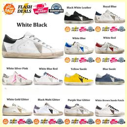 TOP2024 Designer Shoes Golden Women Super Star Brand Men New Release Italy Sneakers Sequin Classic White Do Old Dirty Casual Shoe Lace Up Woman Man Casual Shoe