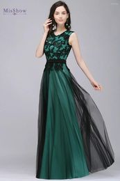 Party Dresses Burgundy Black Lace Evening For Women 2024 Long Tulle Sleeveless Elegant Formal Prom Gown Vestido De Festa
