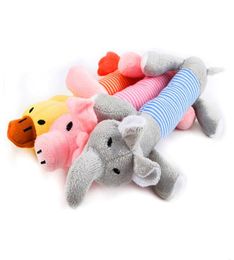 Popular Pet Dog Cat Funny Fleece Durability Plush Dog Toys Squeak Chew Sound Toy Fit for All Pets Elephant Duck Pig Plush Toys6658138