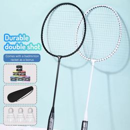 2pcs Badminton Racket Set Ultralight Split Ferro Alloy Adult Badminton Racket With Bag Attacking And Defending 240517