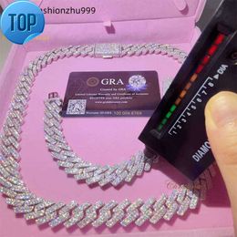 necklaces designer Jewellery necklace chains for men chain 15mm moissanite bracelet men silver cuban link chain pass diamond tester GRA VVS moissanite cuban necklace