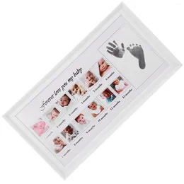 Frames Baby Po Frame Picture Infant First Year Shower Gift Handprint Keepsake Growth Souvenir