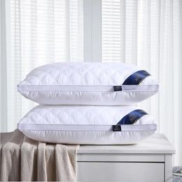 Pillow Cotton El Pillows Bedroom Bed Sleep Cervical Middle-High Core Frosted Thickened Cover Wash Machine