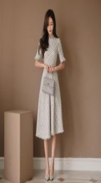 knitted dress One piece korean ladies Summer Short sleeve Crew neck plus size Sexy office maxi Party dresses for women clothing X08060974