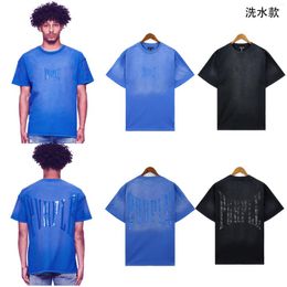 Men's T Shirts Purple Brand Uppercut Thick Plate Printed Wash Trendy Short Sleeves T-shirt Top Tee