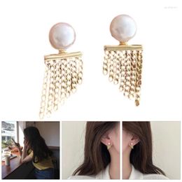 Stud Earrings Sophisticated Dangle Stylish Pearls Tassels Ear Rings Long Fringes Ears Pendants Accessory For Daily Wear