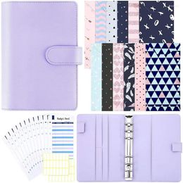 Gift Wrap Budget Cash Envelopes System A6 PU Leather Binder Cover 12 Pieces For Planner Organiser