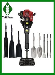 petrol rock drill breaker power picks portable hammer tree digging planting machine Gasoline tamping rammer3876721