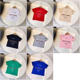 Top kids T shirts Multi Colour woven printing boys summer top Size 90-150 CM designer baby clothes girl Short Sleeve cotton child tees 24Feb20