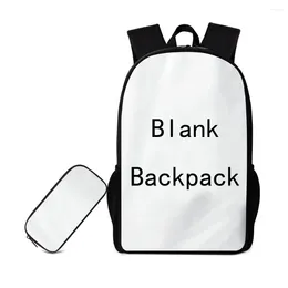 Backpack Custom Blank School For Teenager Girls 16 Inch Schoolbags With Pencil Case Student DIY Bookbag Children Bag