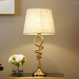 Table Lamps Energy Saver-Modern Light Luxury Golden Lamp American Home Deco Living Room Bedroom Study Standing Nordic Bedside