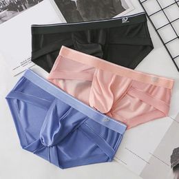 Underpants Men Panties Solid Colour Quick Dry Breathable U Convex Bulge Pouch Anti-septic Thin High Elasticity Briefs Male Inner Wear Cl