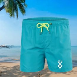 Casual Men 2024 Summer Breathable Swimsuit Shorts Surf Volleyball Drawstring Boxers Sexy Swim Trunks Lowrise Board 240508