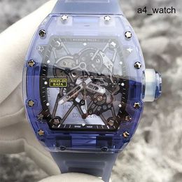 RM Iconic Wrist Watch RM35-01 Fully Hollowed Out Crystal Case Manual Mechanical Watch