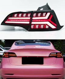 Car Tail Light for Tesla Model 3/Y LED Turn Signal Taillight Rear Running Brake Reverse Lamp