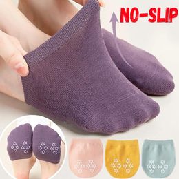 Women Socks Summer No-Slip Thin Half-trailer Women's Forefoot Invisible Cotton Girls Half-toe Slipper Soft