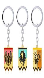 Keychains 2021 Anime Fire Emblem Keychain Lion Deer Metal Pendant Keyrings Key Chains Souvenirs Figure Gifts Men Women1513905