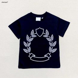 Top designer Kids Short Sleeve high-end Baby T-shirt Size 100-150 CM Leaf pattern printing Child tees Summer round neck t shirt Mar08