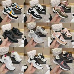 Running Shoes Designer Men Causal Shoes Fashion Woman Leather Lace Up Platform Sole Sneakers White Black mens womens Luxury velvet suede White Gold Silver