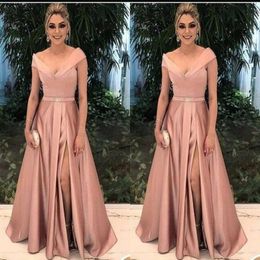 Elegant Mother of the Bride Dresses for Weddings Party Gowns A-Line Satin Pleat Formal Godmother Groom Long Dress Wear 233r